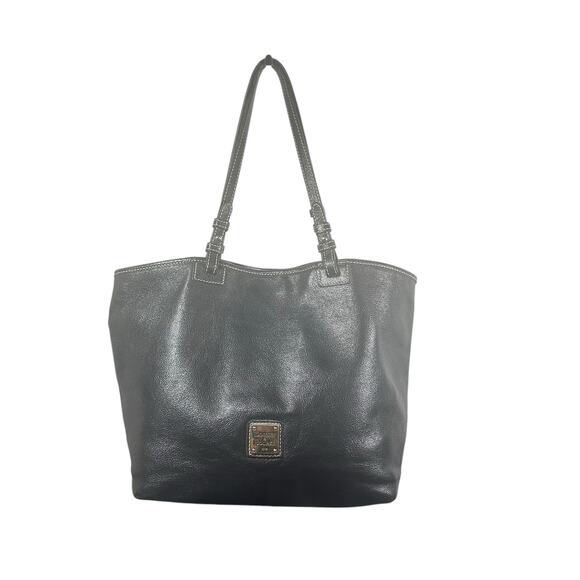 Dooney & Bourke Women's Leather Tote Bag - Black Spacious Shoulder Handbag - Picture 1 of 12